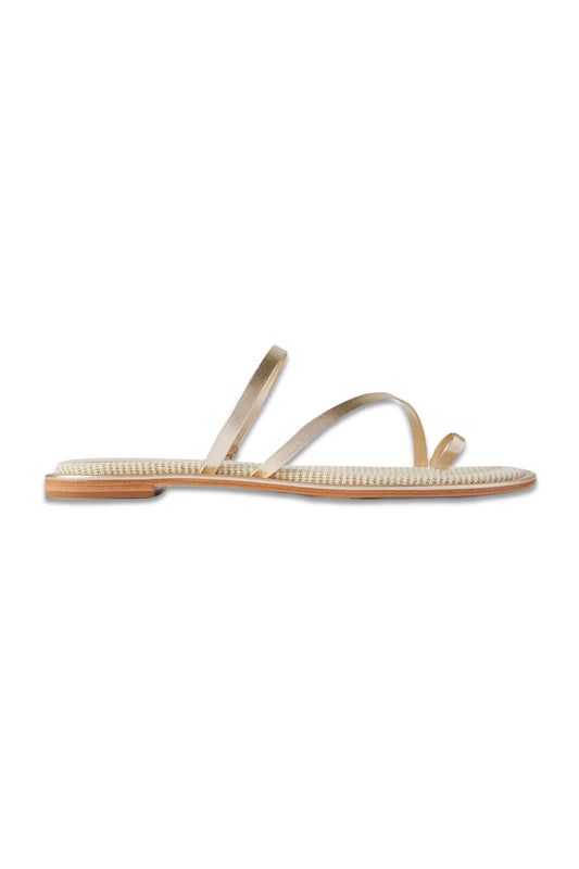 Metallic Leather Sandals
