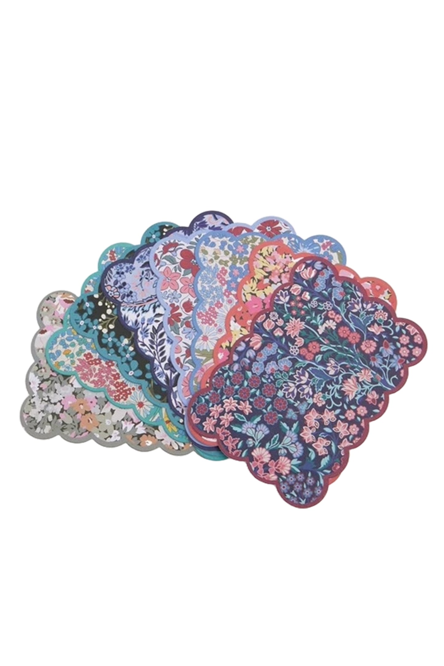 Scalloped Shaped Notecards Set of 8