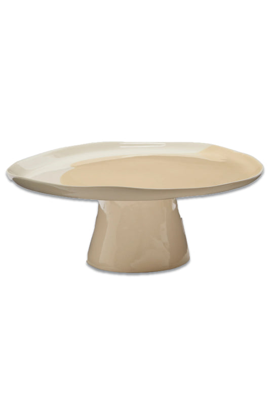 Pottery & Poetry Hand-Glazed Porcelain Cake Stand