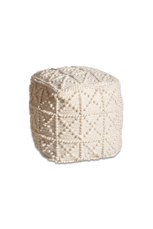 Textured Square Pouffe