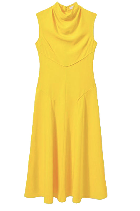 Georgia Cowl Neck Seam Detail Midi Dress