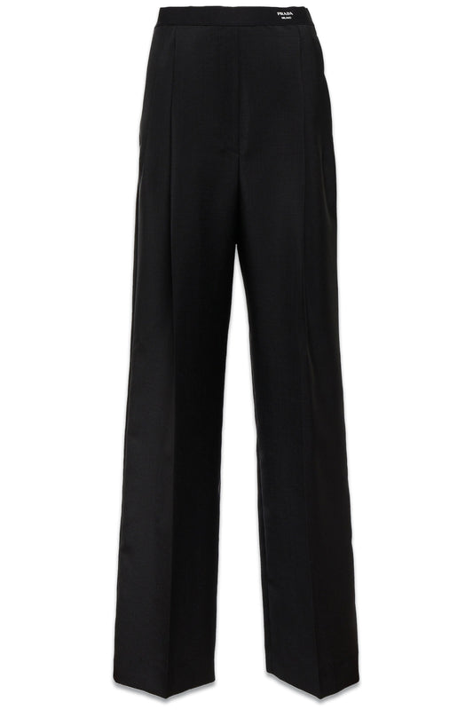 Mohair And Wool Wide-leg Pants