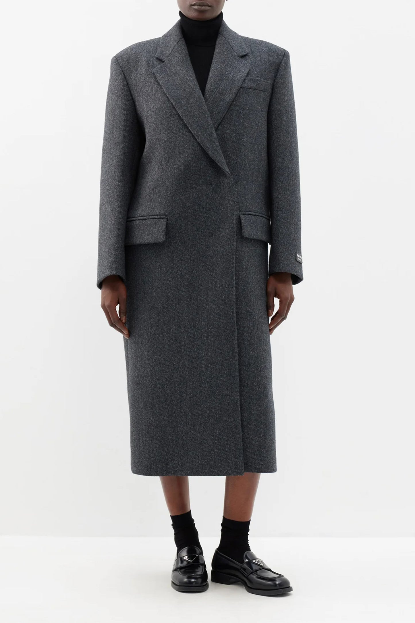 Oversized Double-breasted Wool Coat