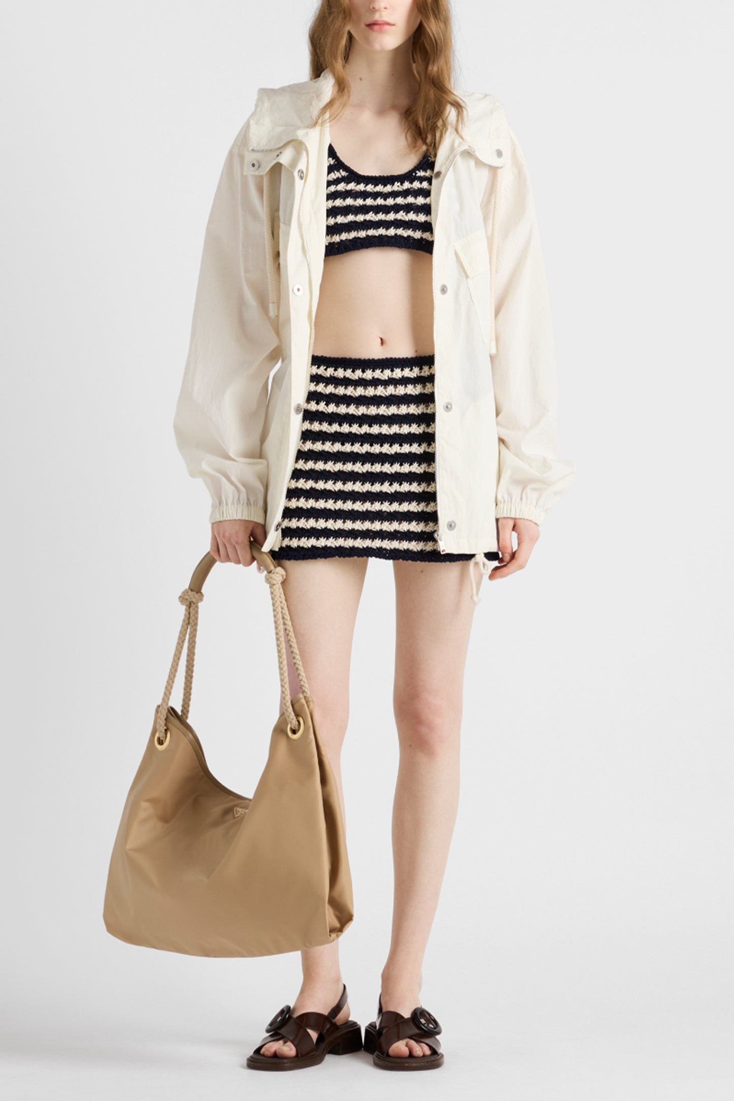Cotton Crochet Crop Top & Mini Skirt