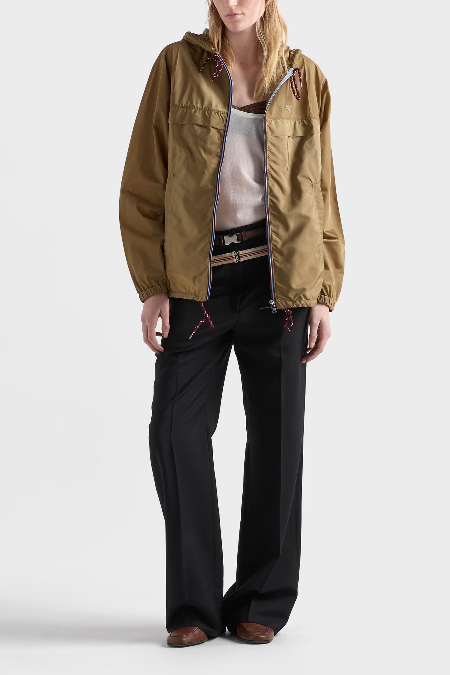 Lightweight Re-Nylon Hooded Raincoat