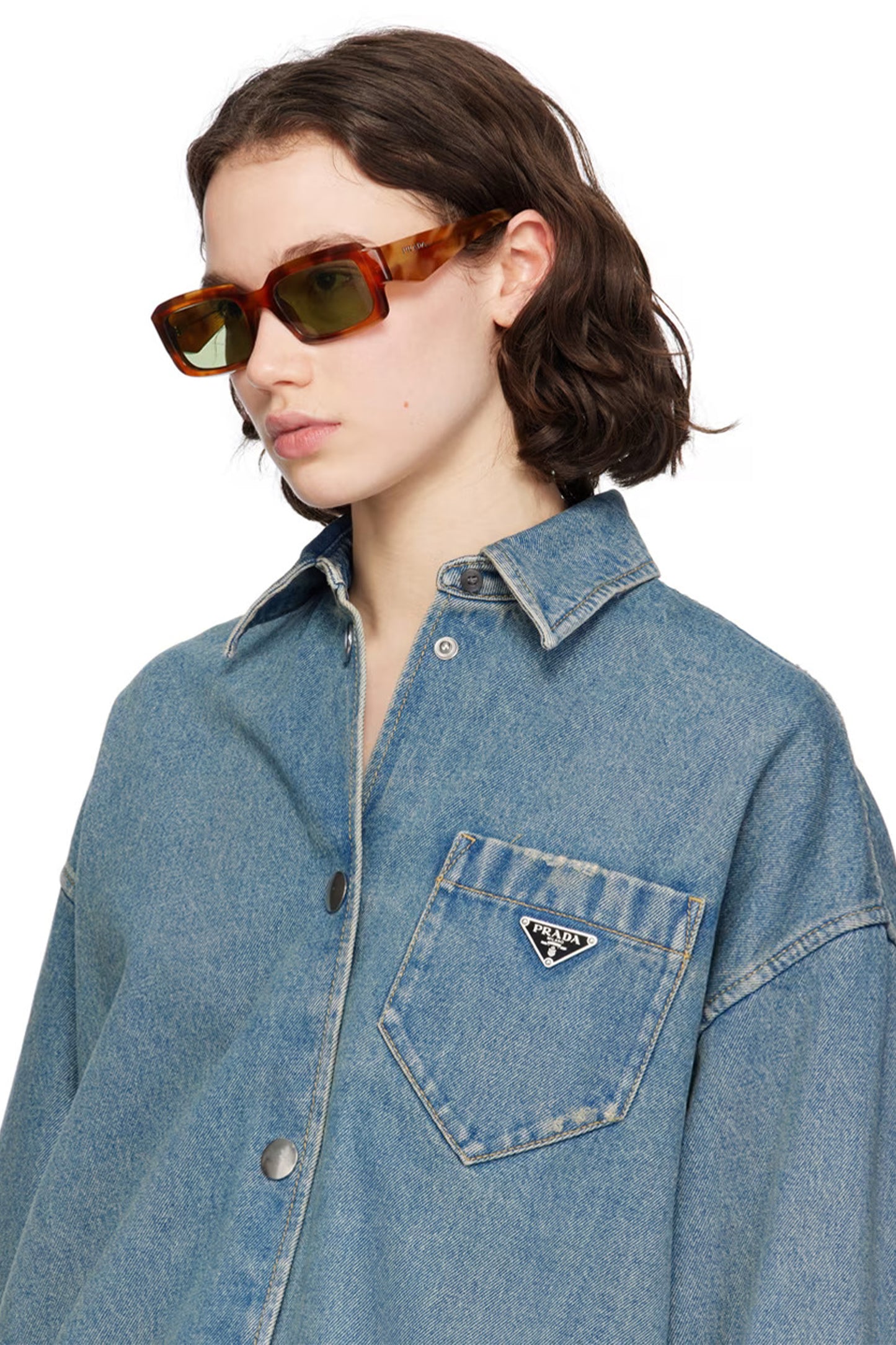 Tortoiseshell Rectangular Sunglasses