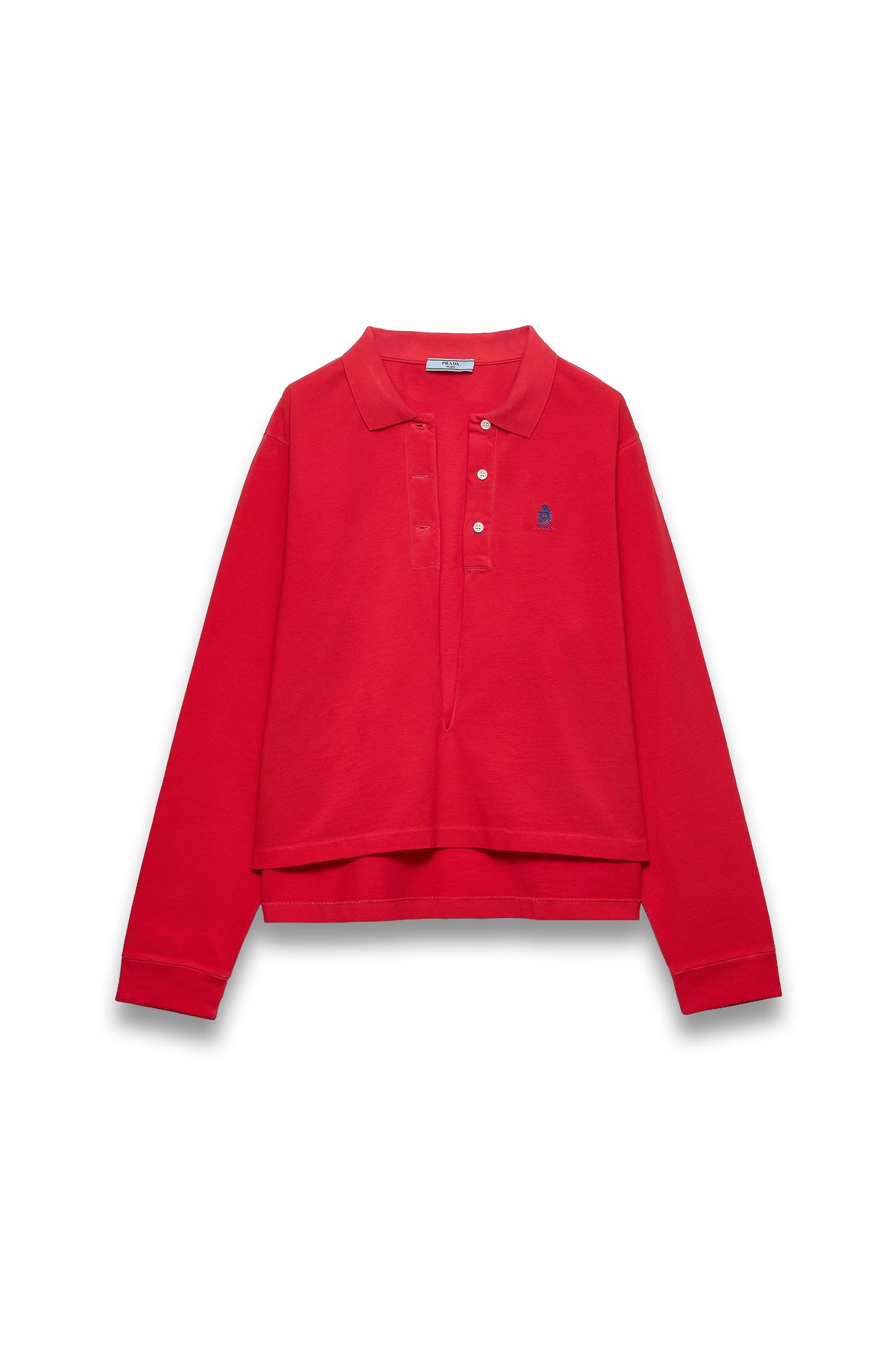 Long-sleeved Cotton Piqué Polo Shirt
