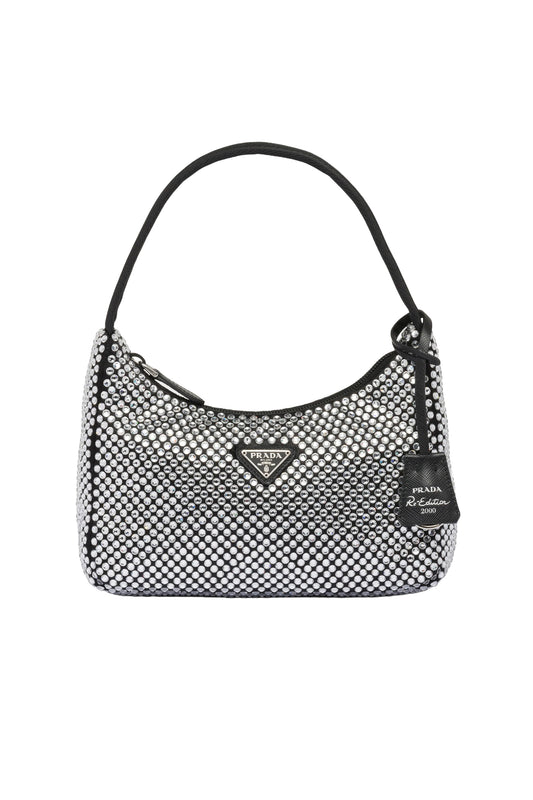 Satin Mini-bag with Crystals