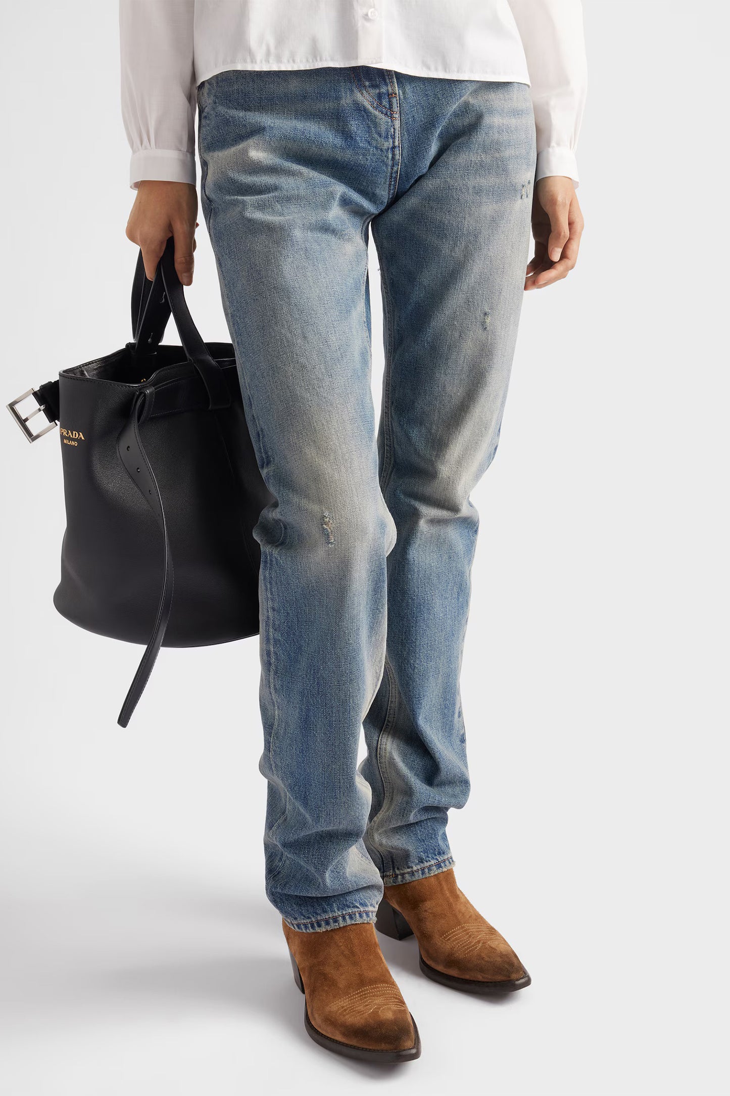 Tapered Denim Jeans