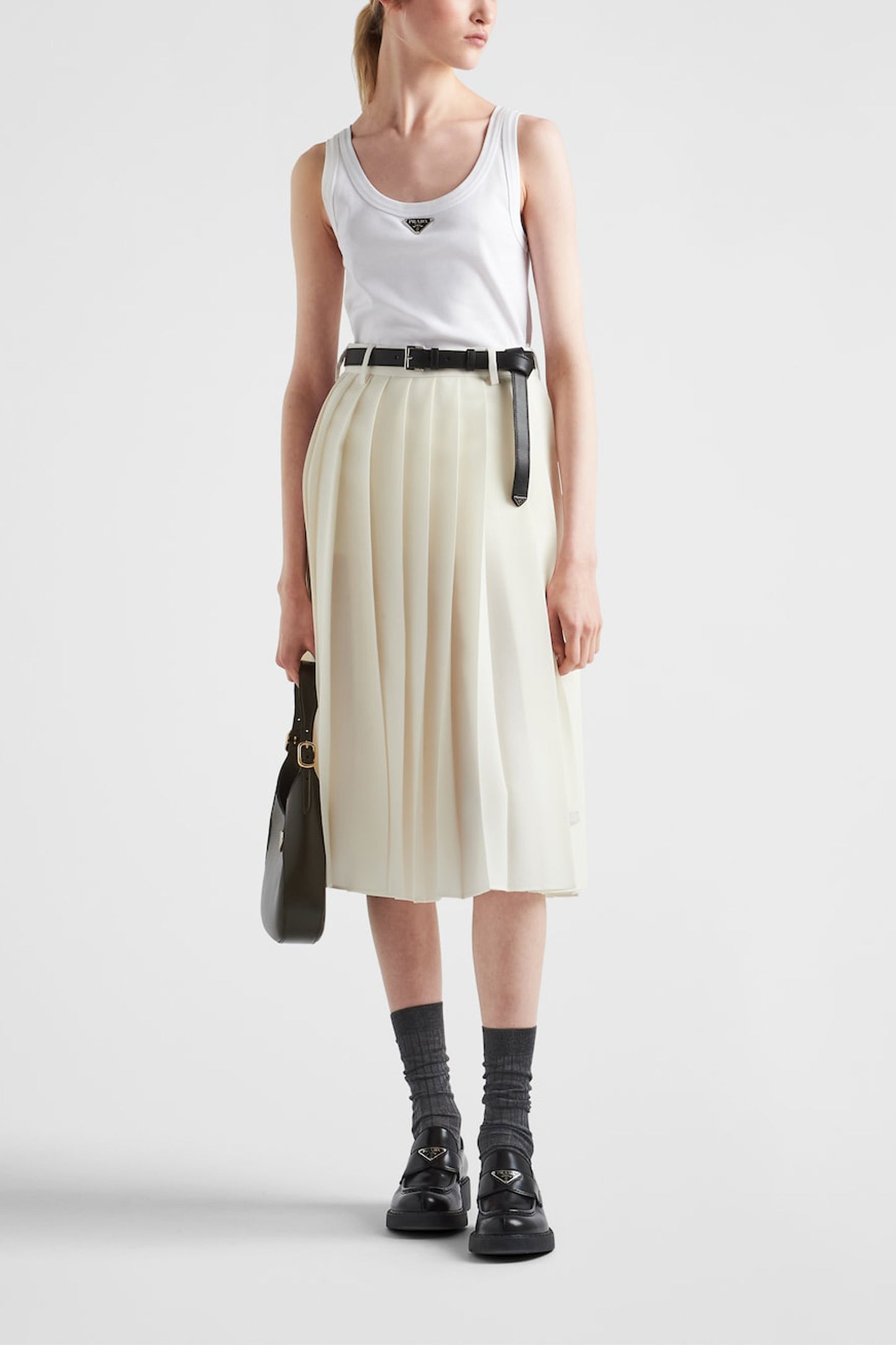 Ribbed Knit Jersey Tank Top