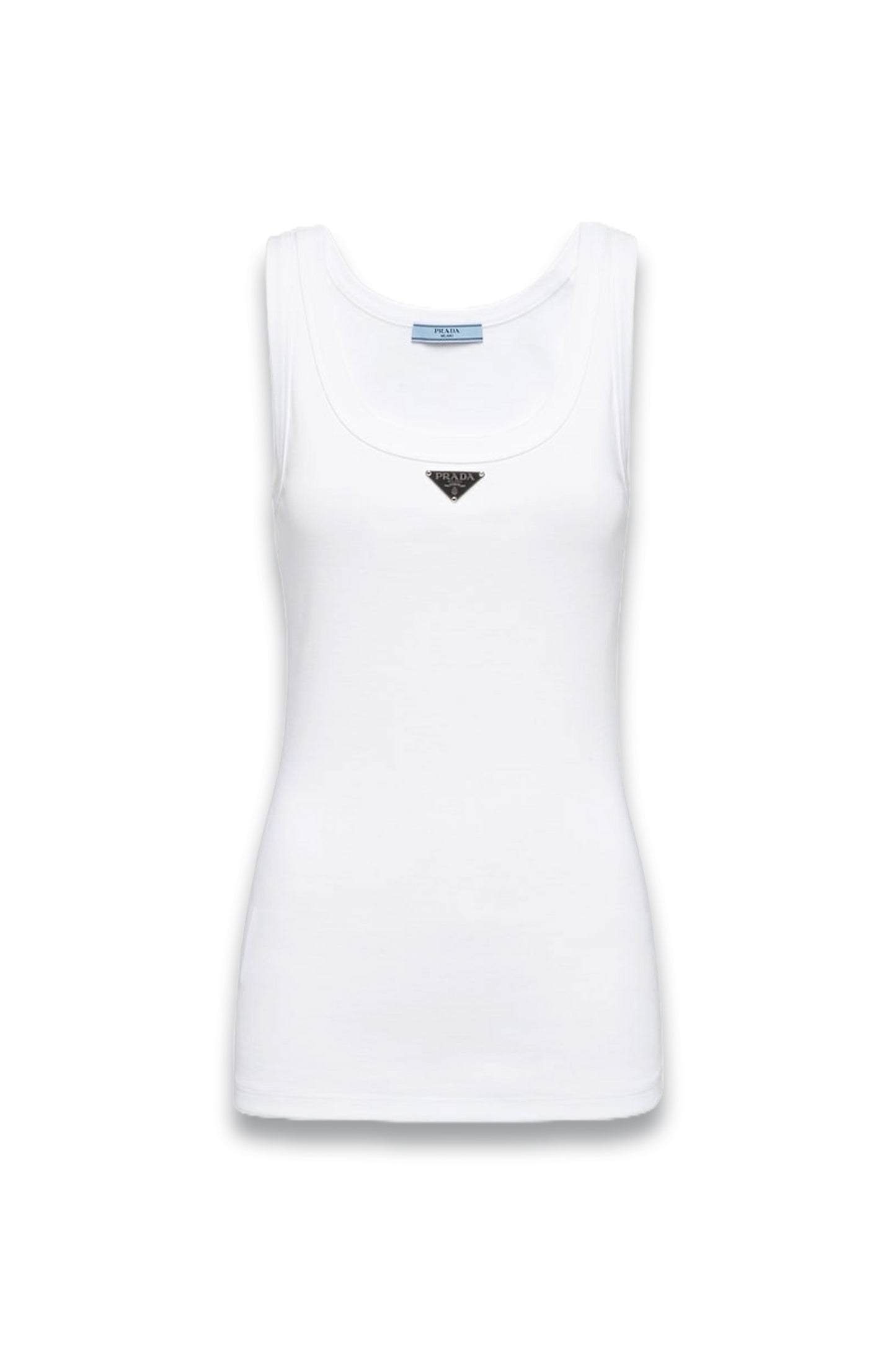 Ribbed Knit Jersey Tank Top
