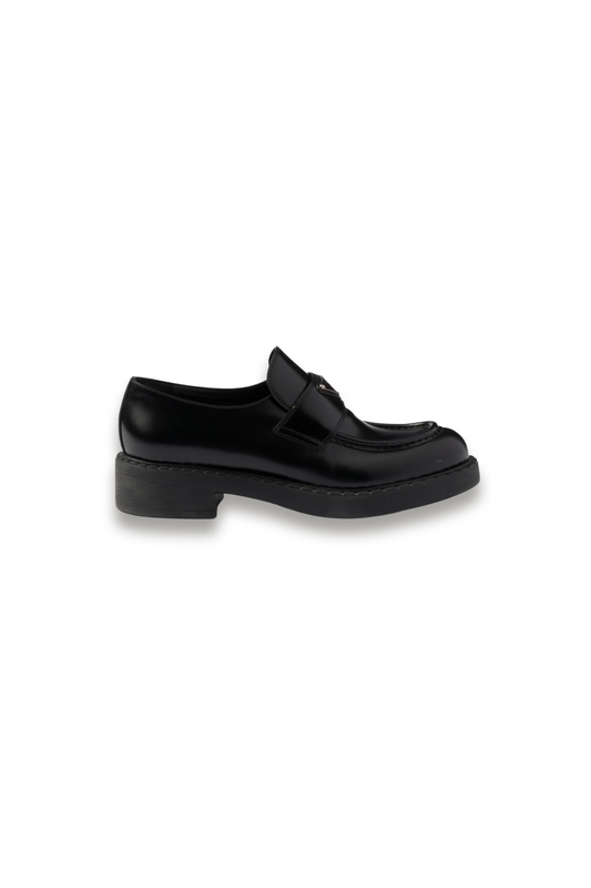 Chocolate Brushed Leather Loafers