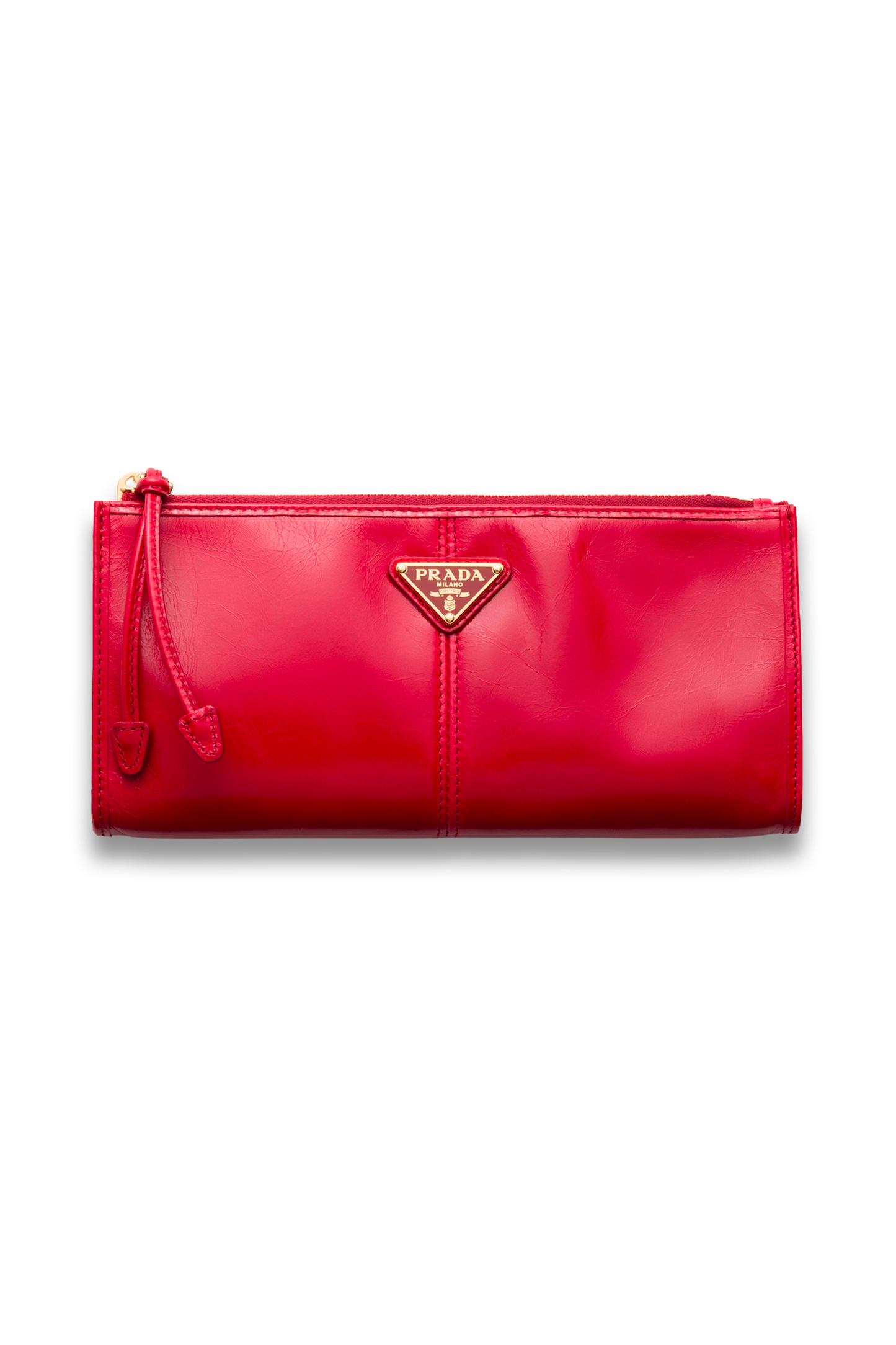 Leather pouch in Red