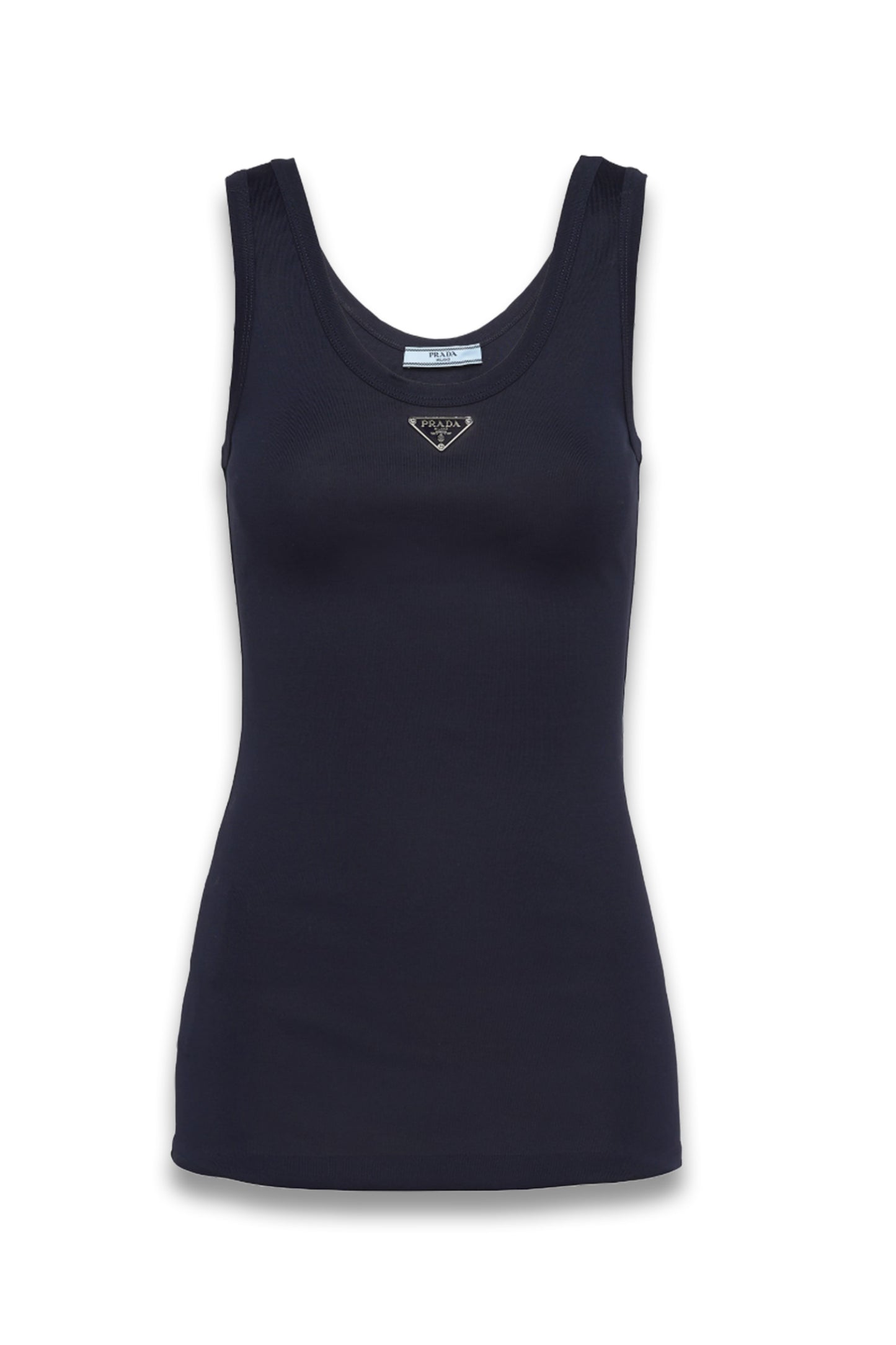 Ribbed Knit Top in Navy