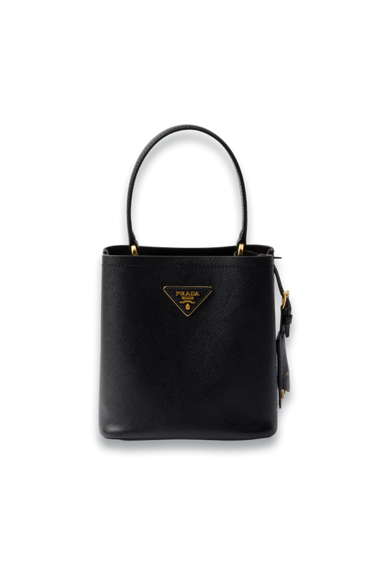 Black Prada Panier Saffiano Leather Mini-Bag
