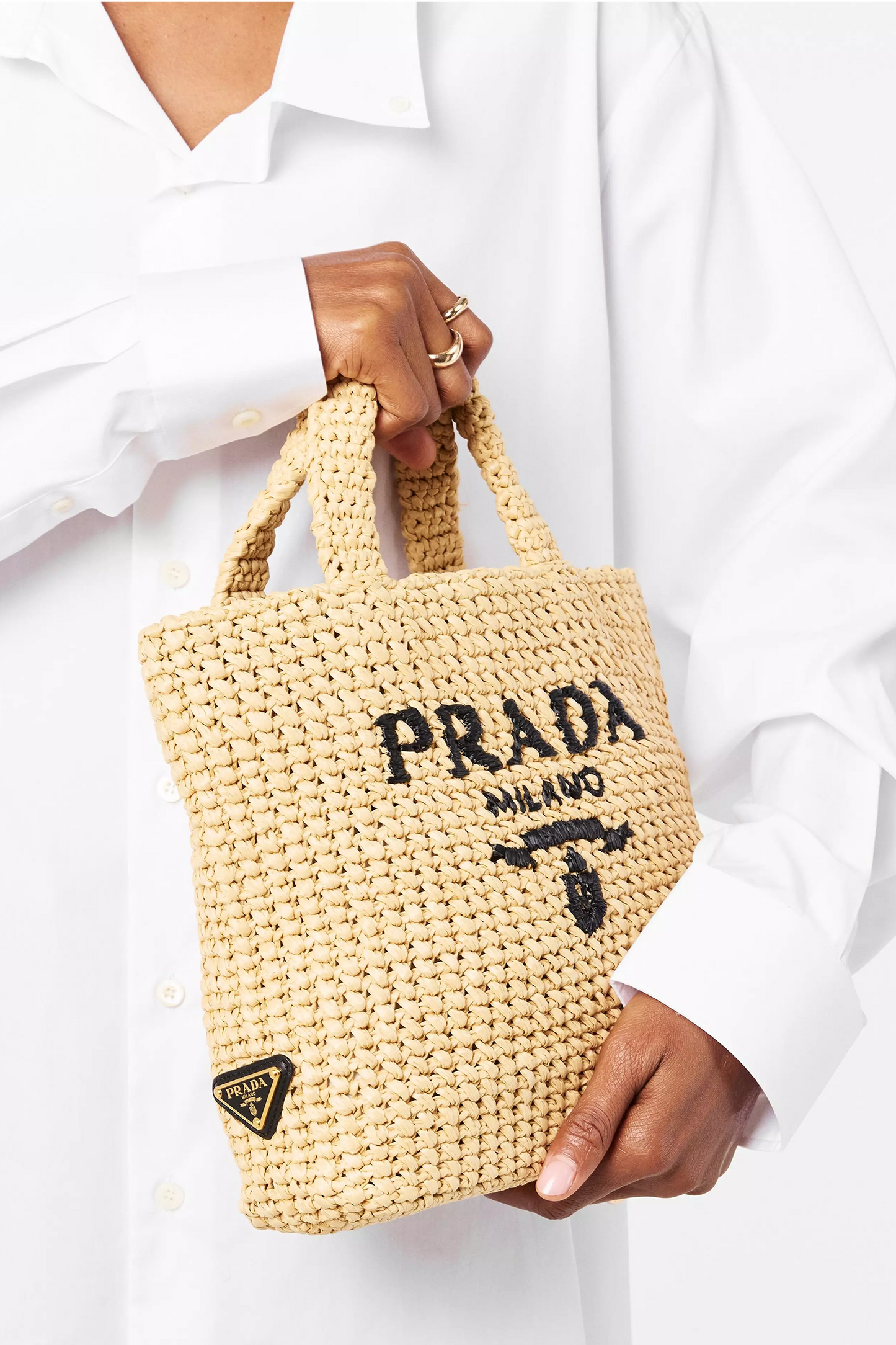 Women's Small Crochet Straw Bag