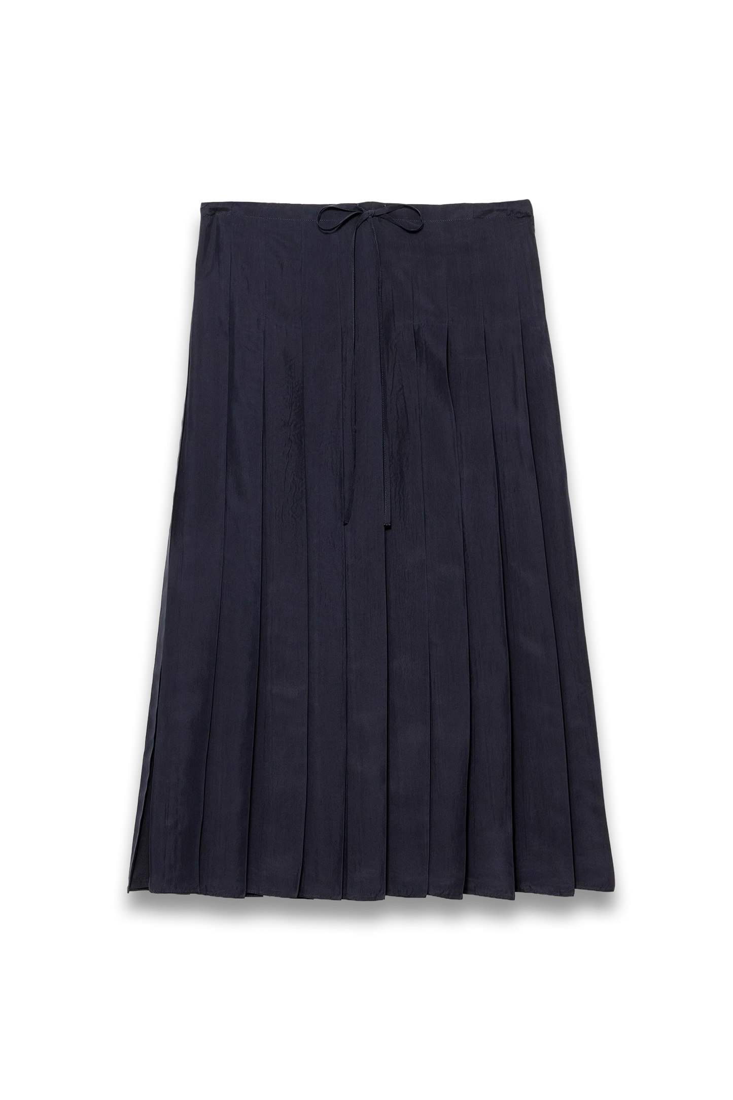 Pleated Silk Midi-skirt