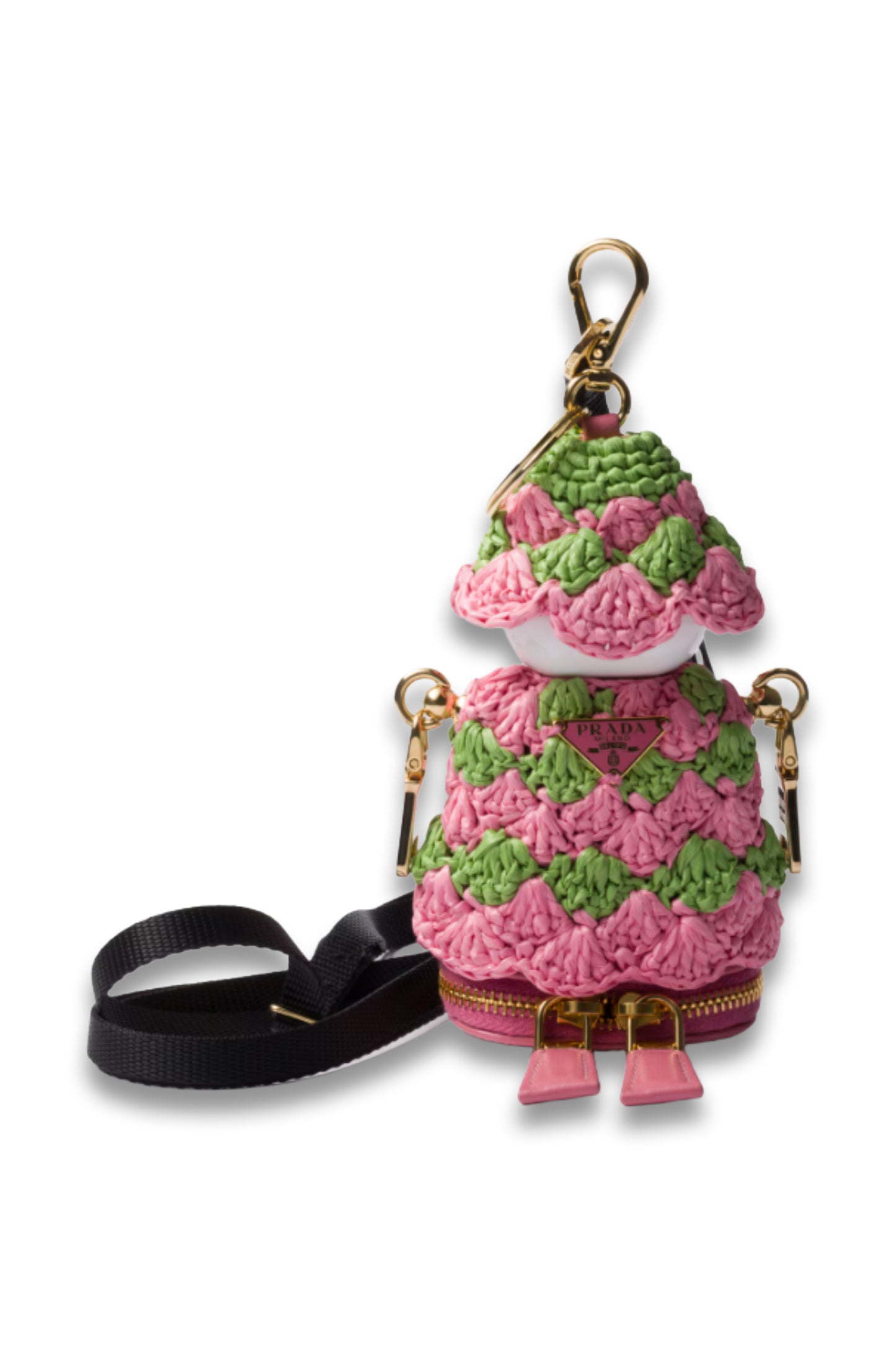 Soft Robot Crochet Bag Pendant