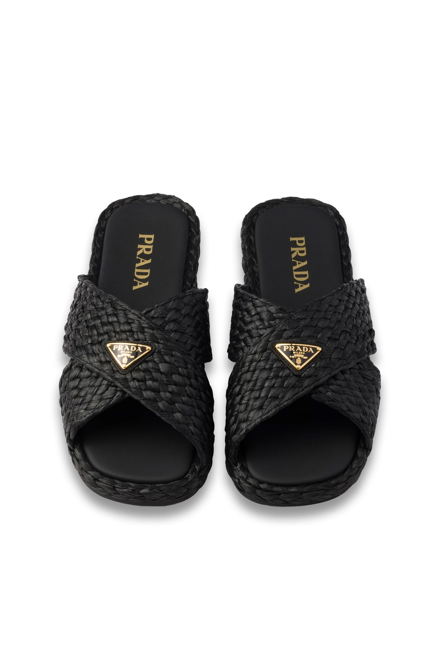 Raffia Crisscross Slides