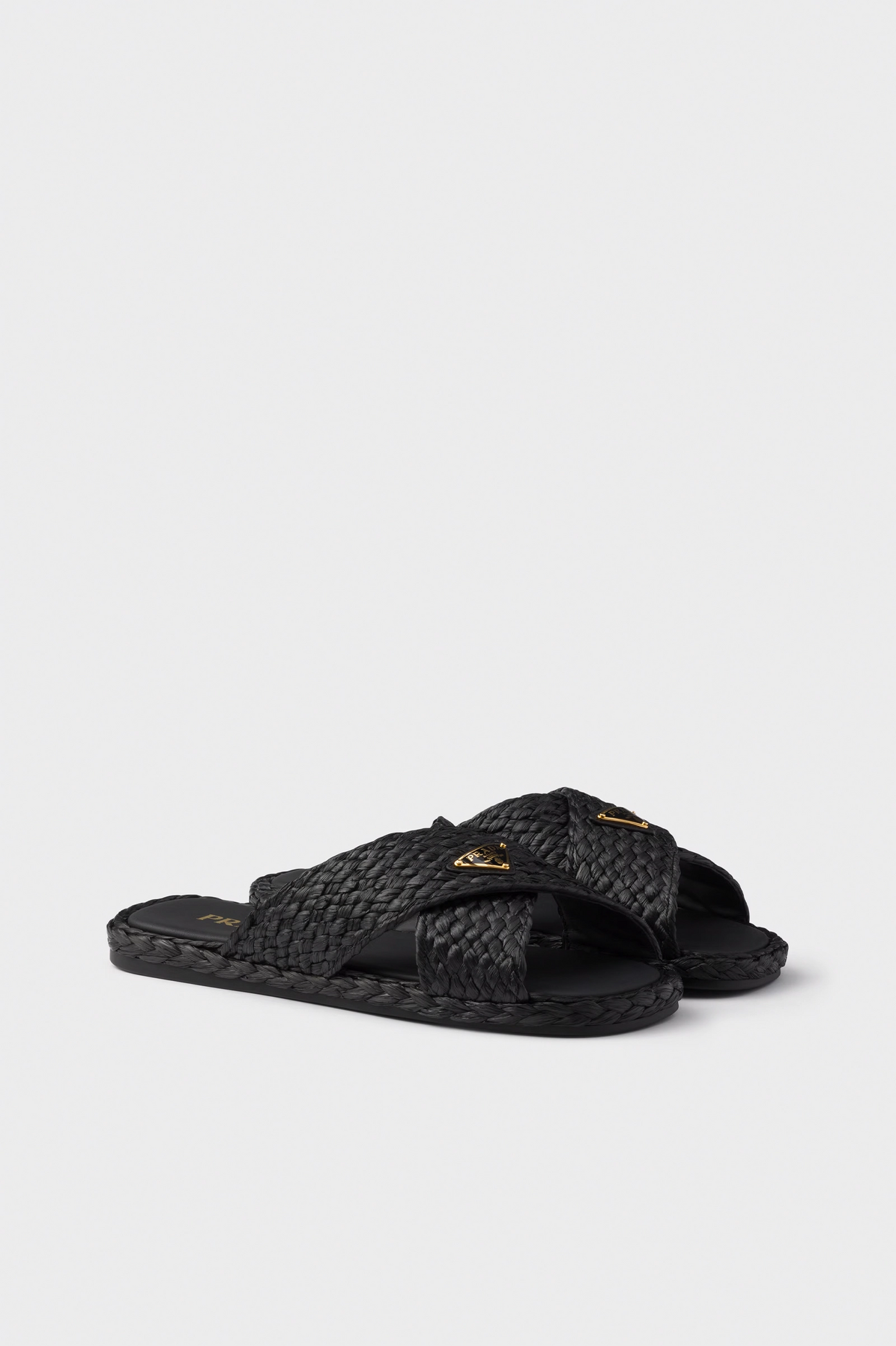 Raffia Crisscross Slides