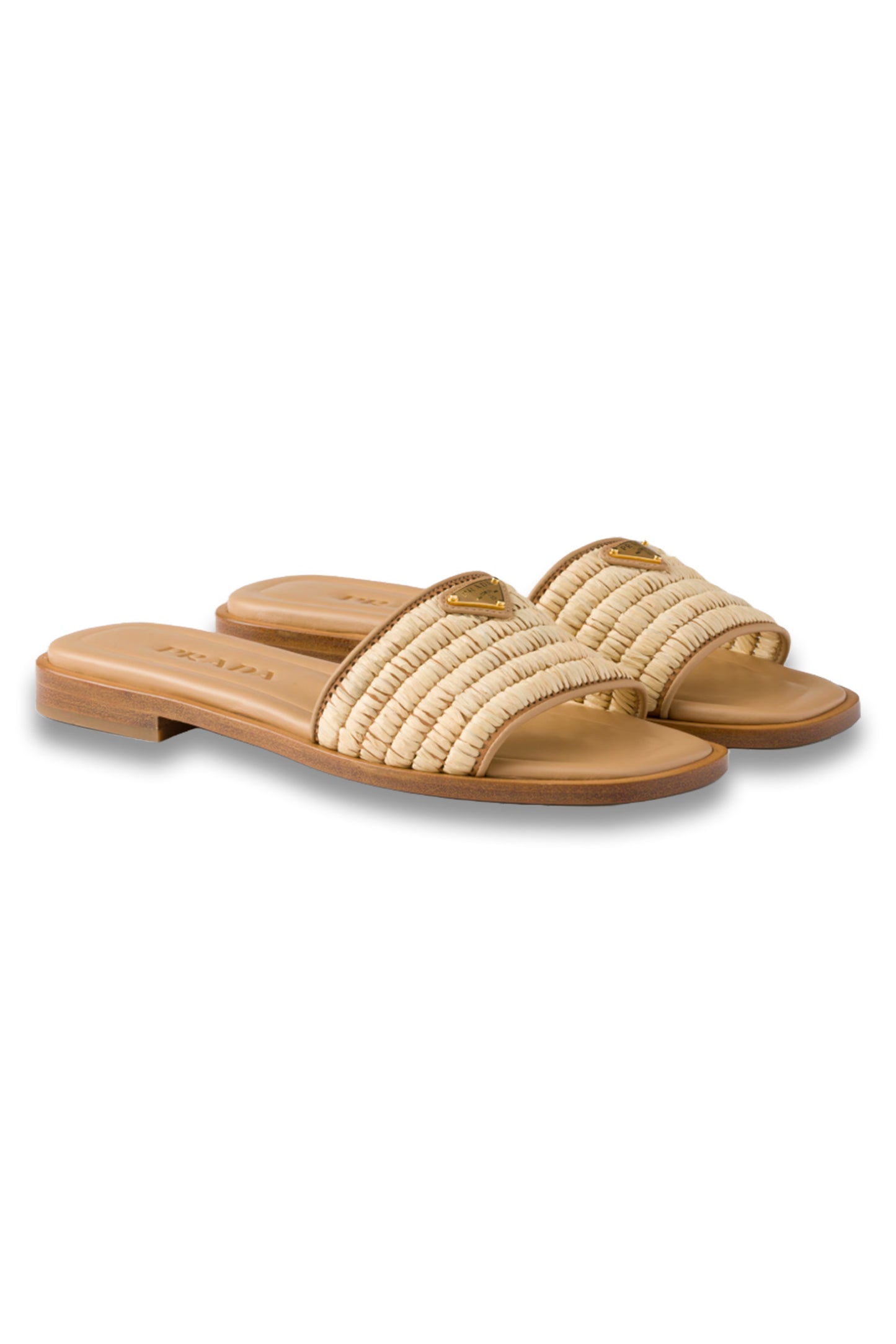 Leather Slides With Crochet Details