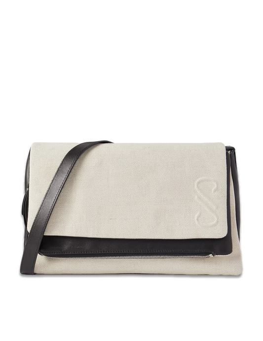City Small Embossed Canvas Shoulder Bag