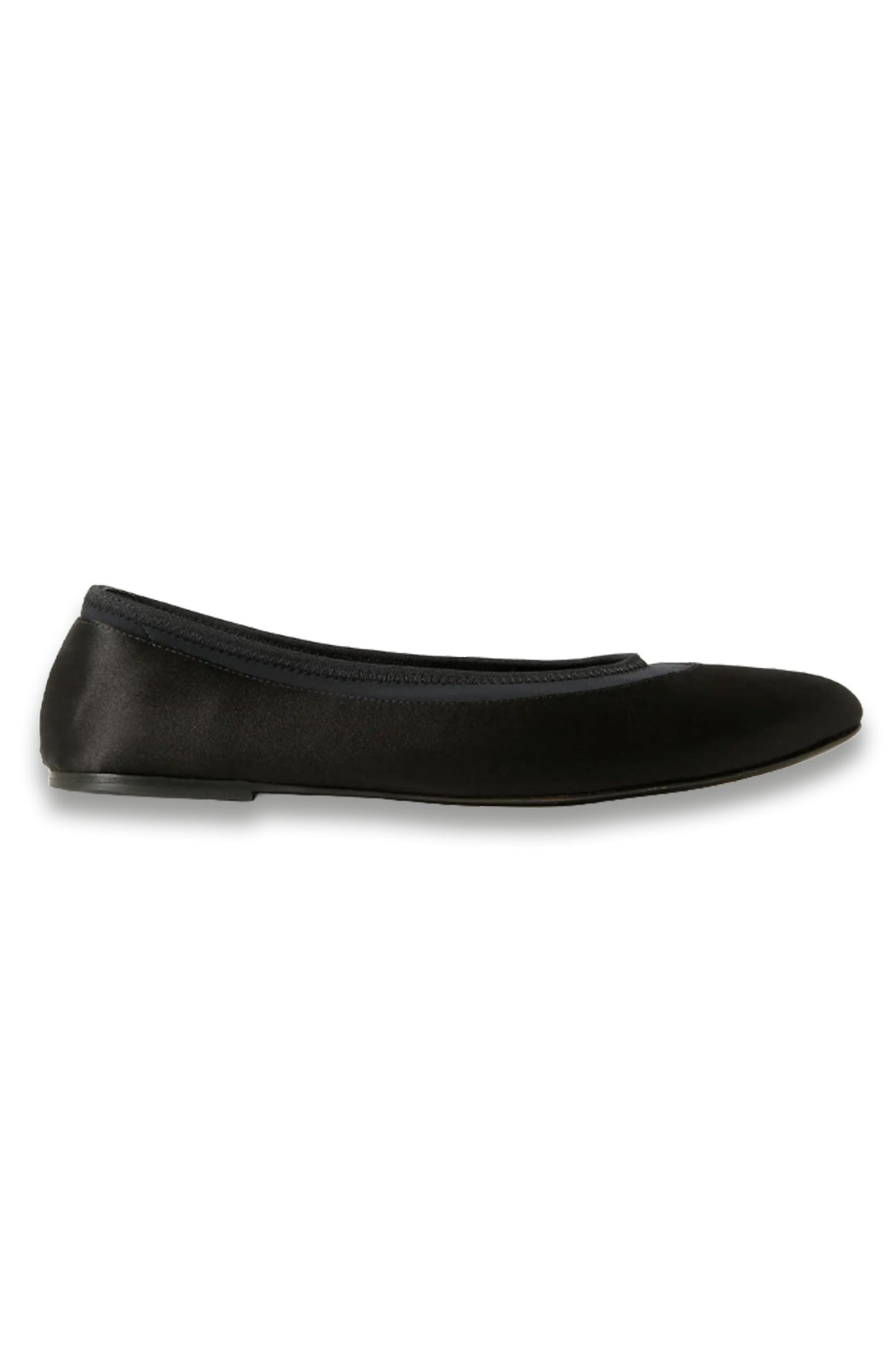 Frano Stretch Jersey-Trimmed Satin Ballet Flats