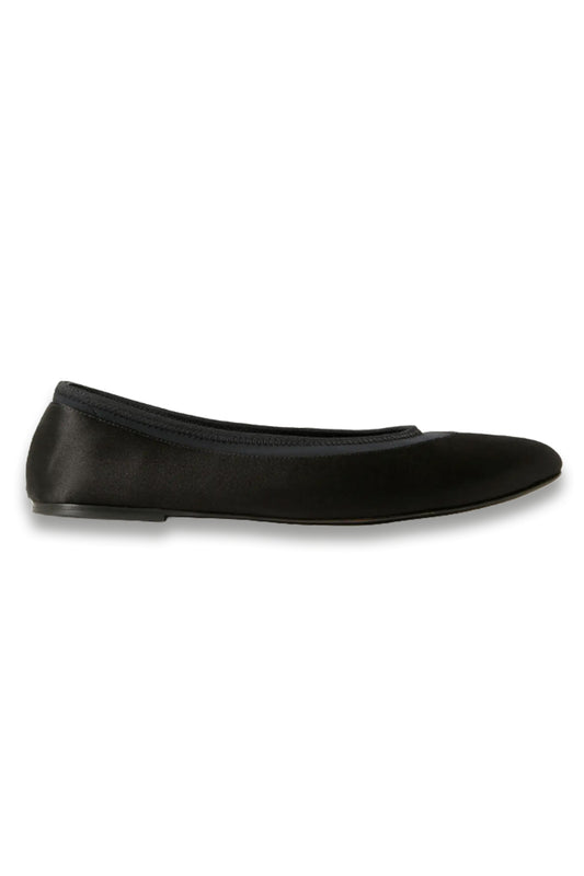 Frano Stretch Jersey-Trimmed Satin Ballet Flats