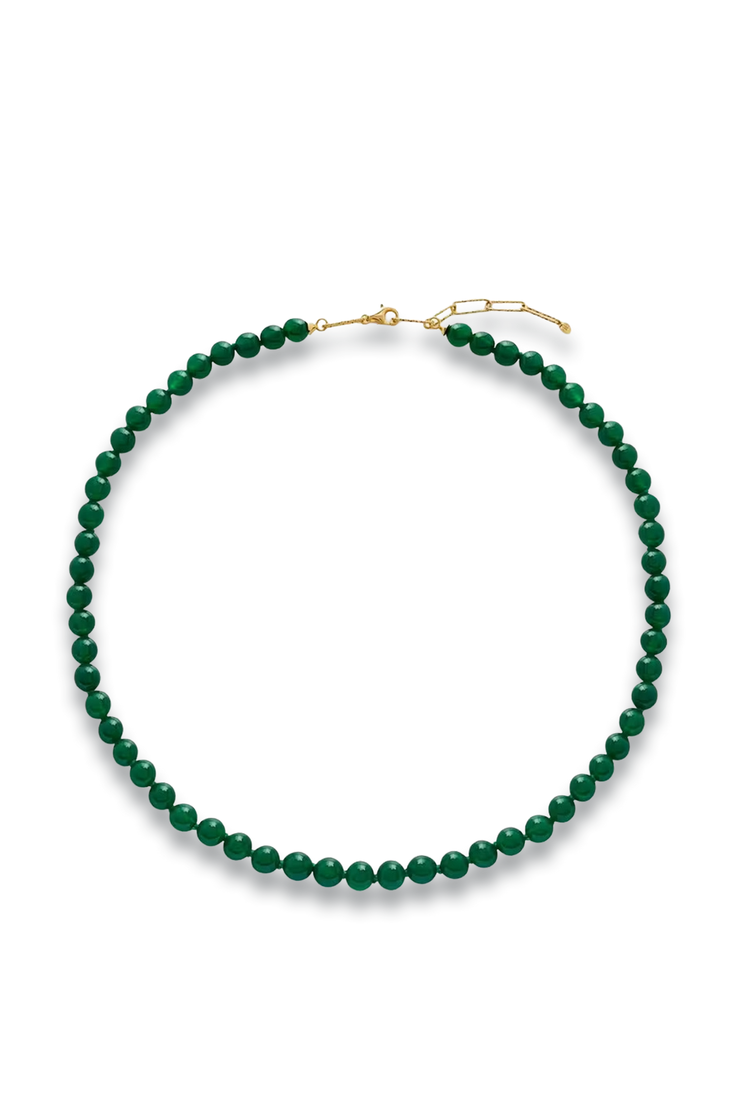 18ct Gold-Plated Vermeil Silver Round Gemstone Necklace