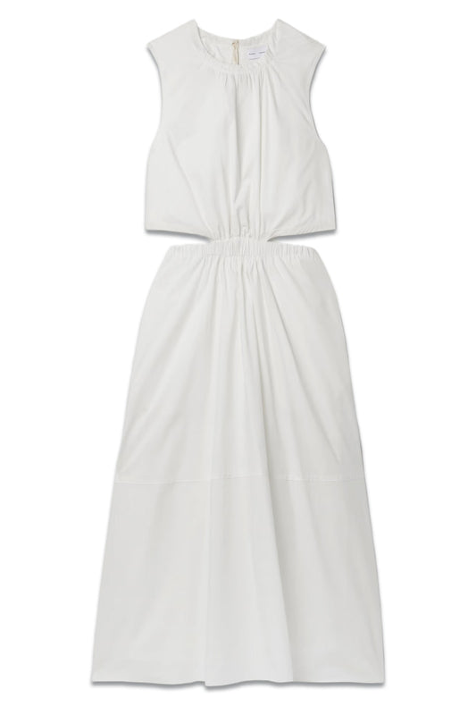 Cutout Cotton-poplin Midi Dress