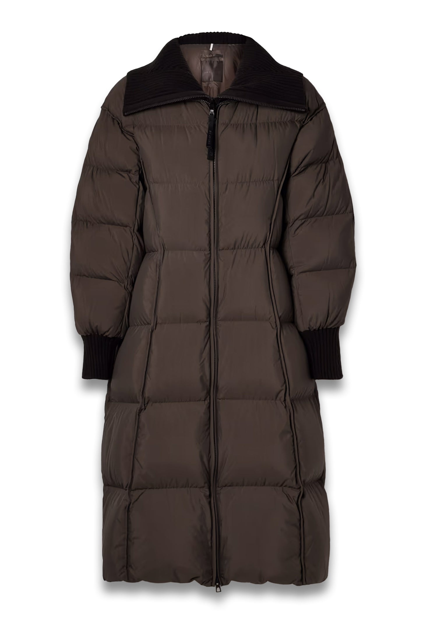 Brerelle ribbed-knit trimmed quilted shell down coat