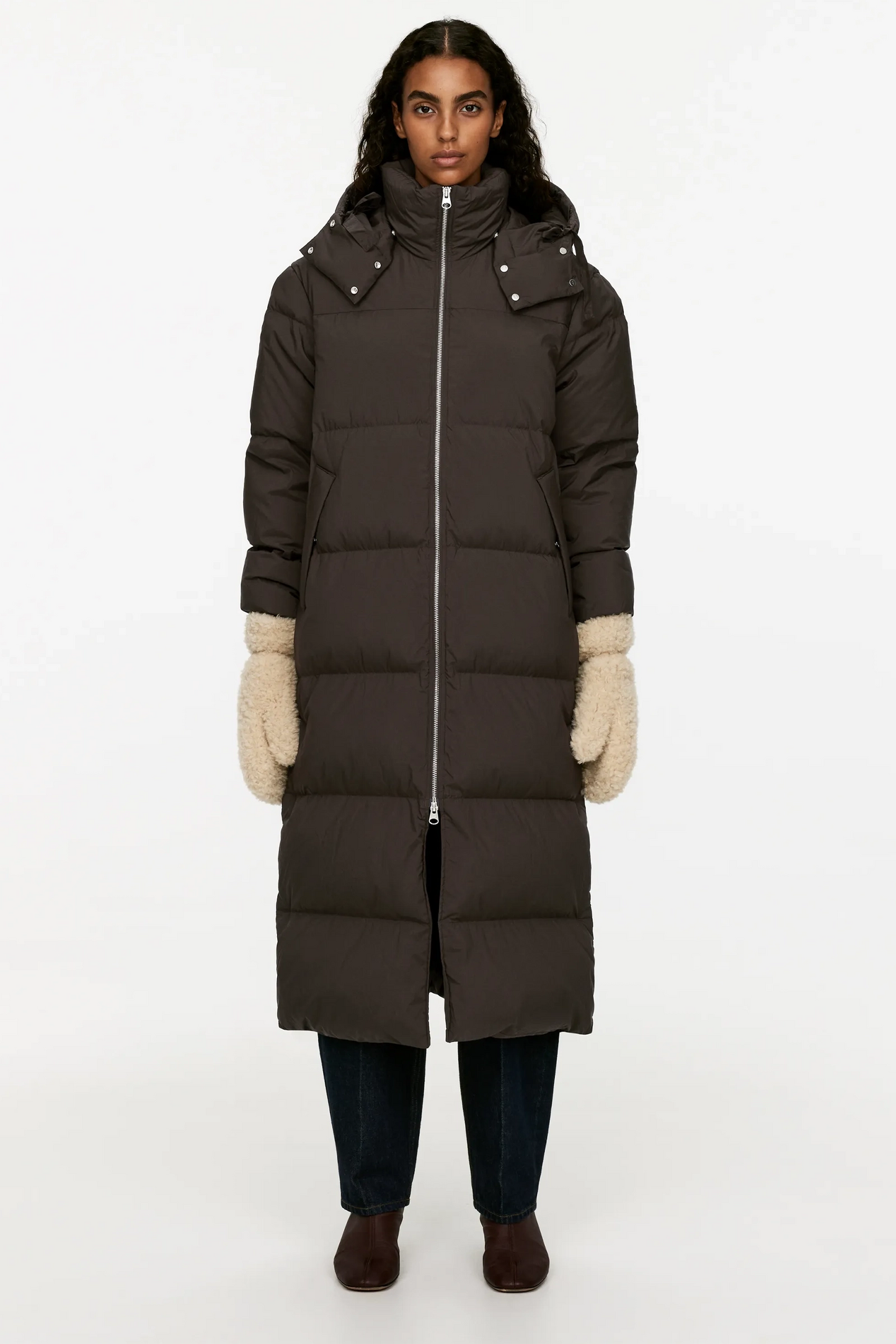 Upcycled Down Long Coat