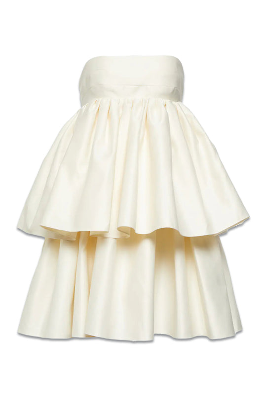 Strapless Twill Minidress
