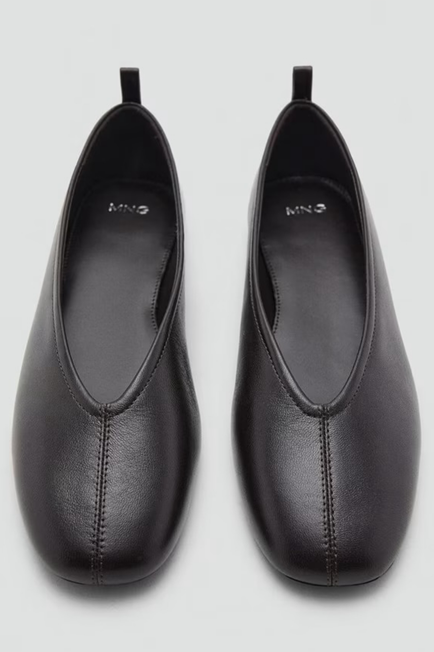 Pulsa Leather Ballerina Pumps