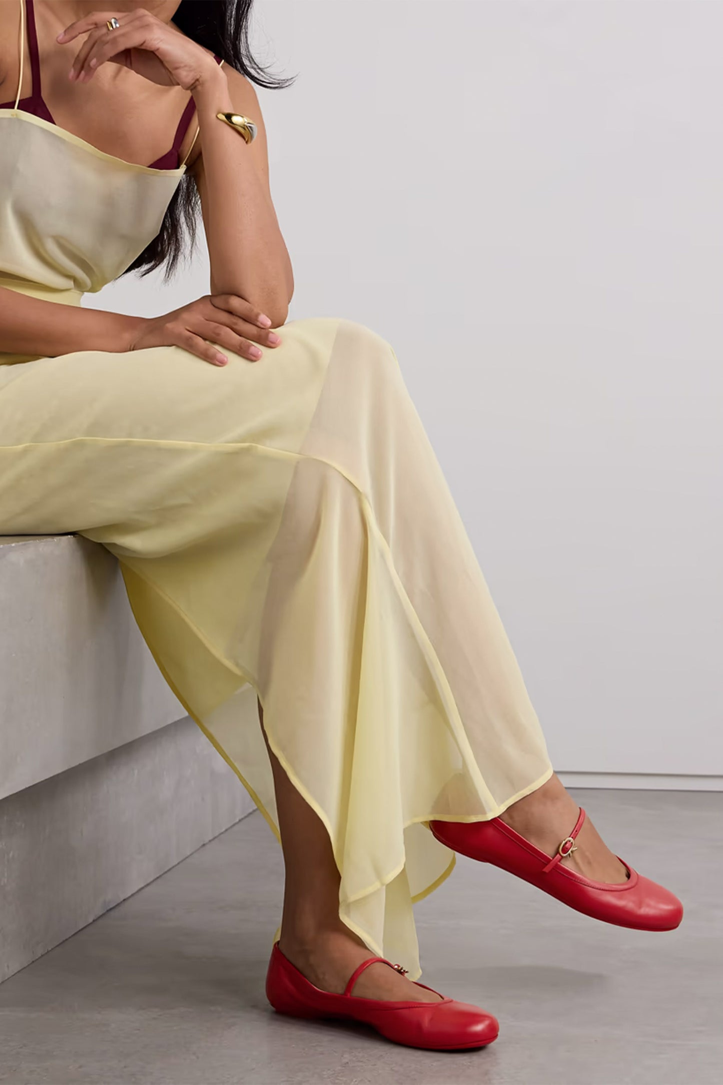 Carla leather Mary Jane ballet flats