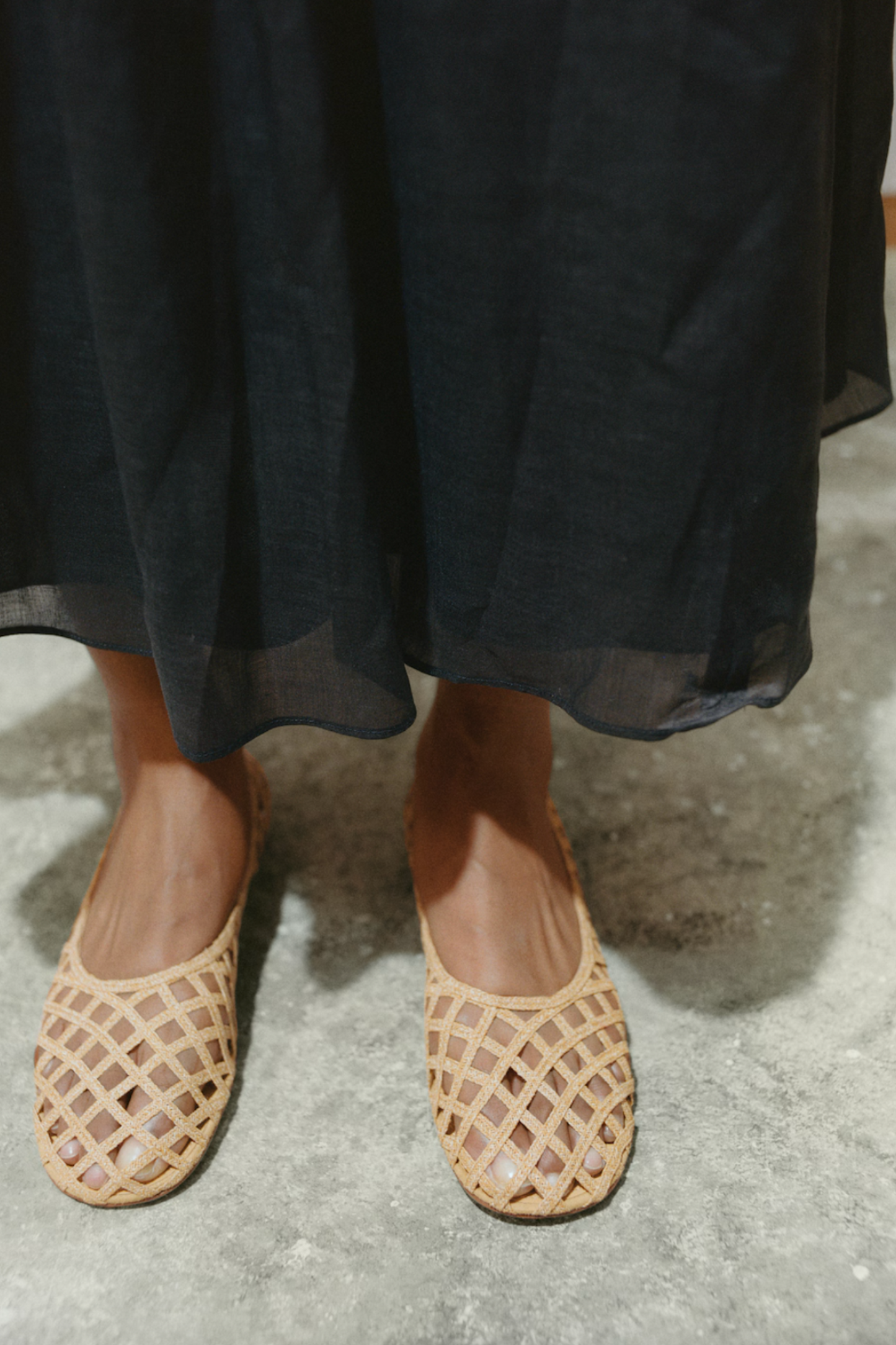Natural Fibre Ballerina Flats