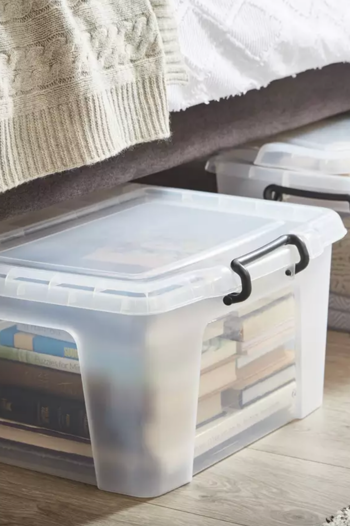 Strata 50L Smart Storage Box With Lid - Clear