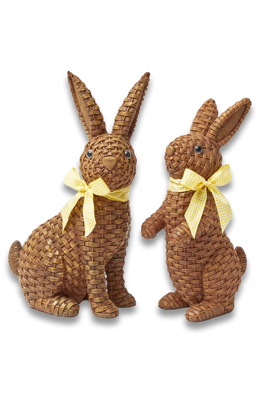 Brown Rattan Rabbit (Pair)