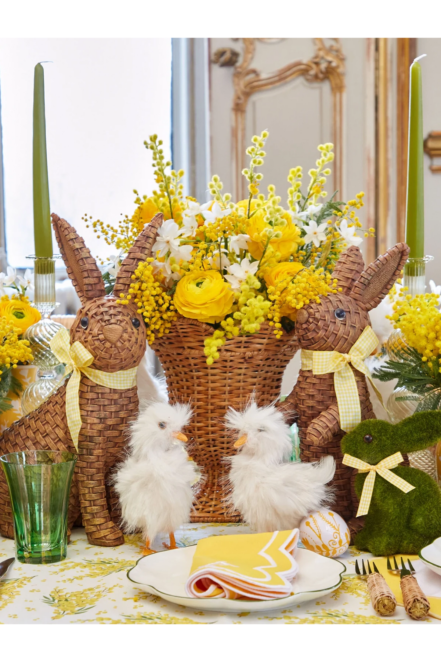 Brown Rattan Rabbit (Pair)