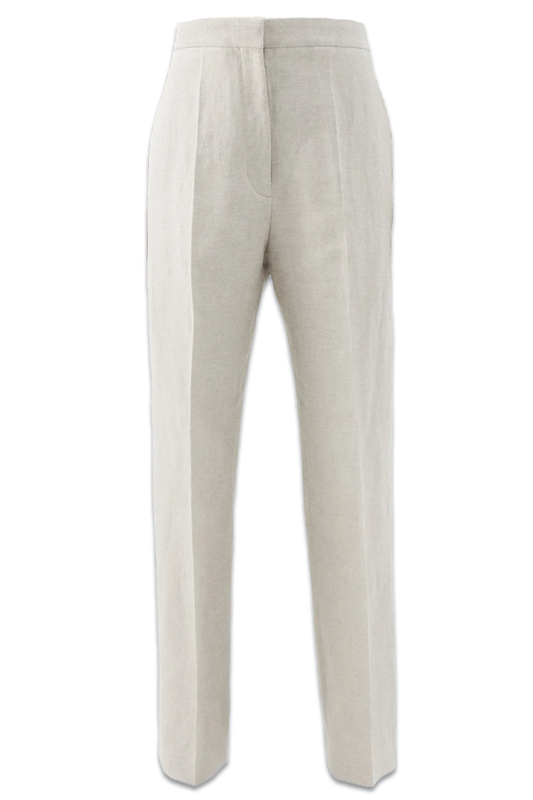 Relaxed Linen-blend Tailored Trousers