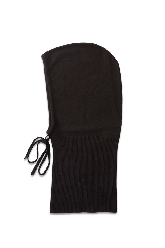 Black Knitted Cashmere Balaclava