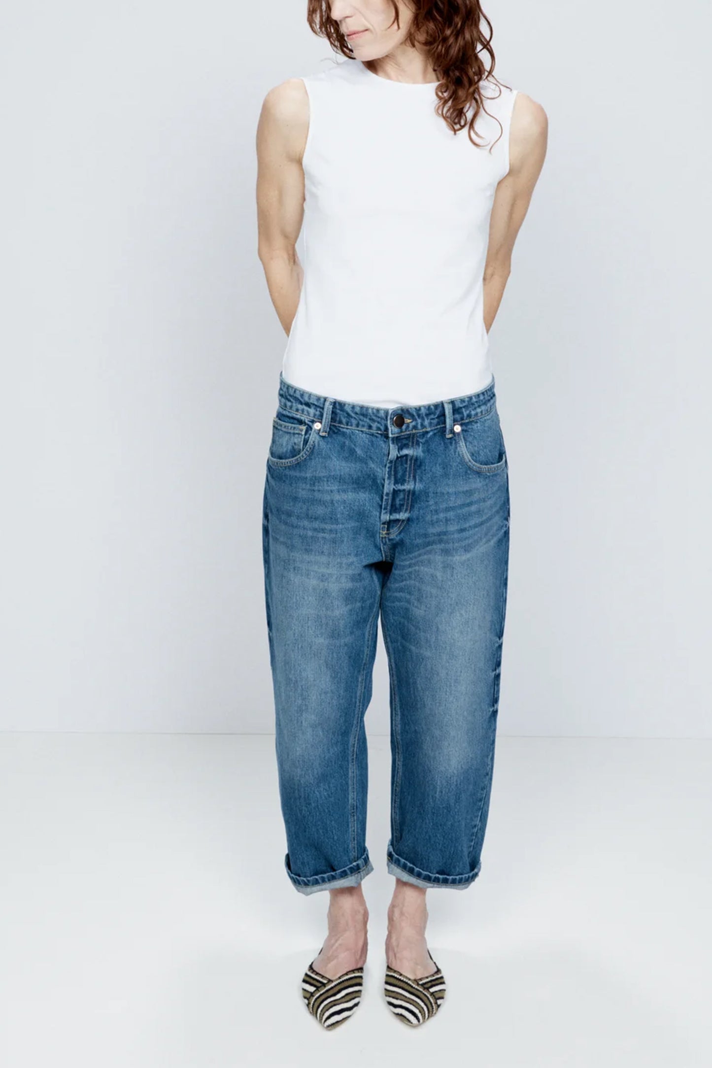 Dad Organic-Cotton Baggy Boyfriend Jeans