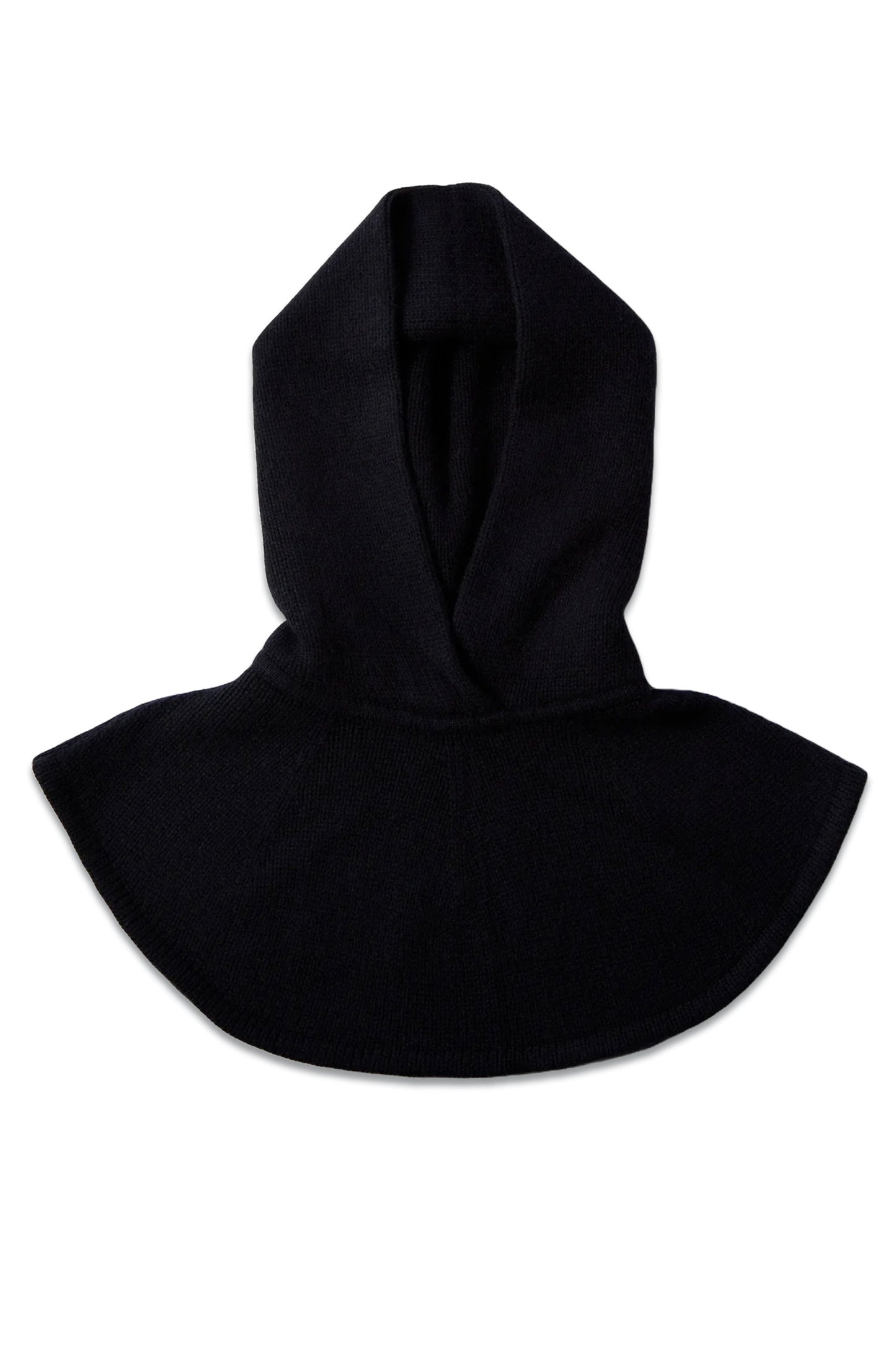 Navy Knitted Cashmere Hood