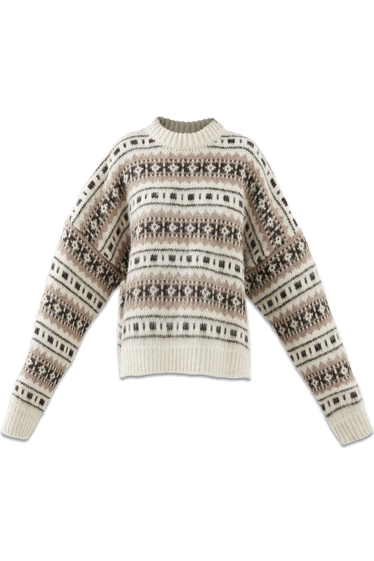 Fair Isle Wool-blend Crew Neck Jumper