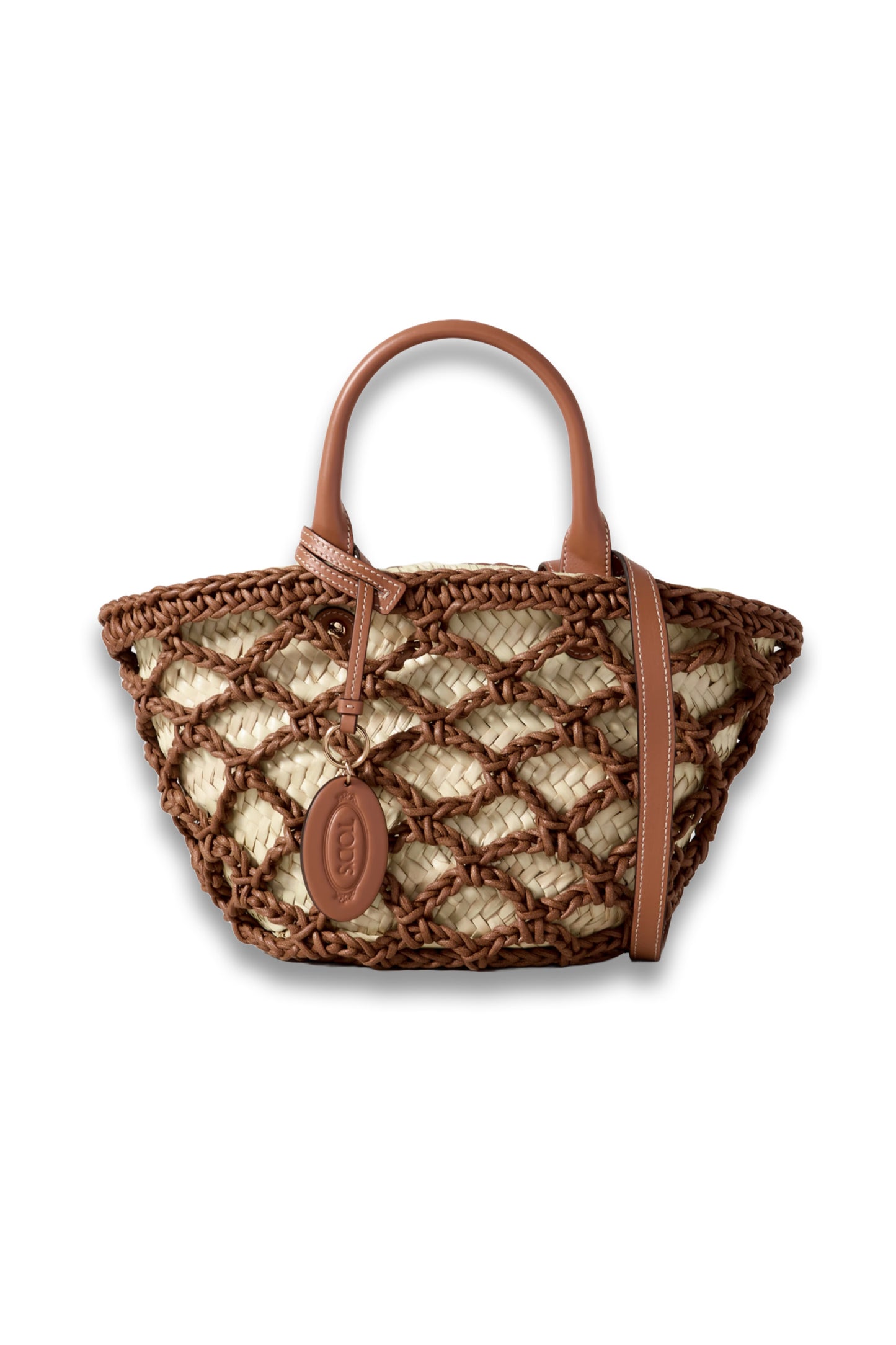 Woven Leather and Raffia Tote