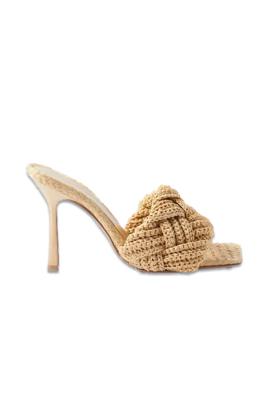 Lido 90 Square-Toe Raffia Sandals