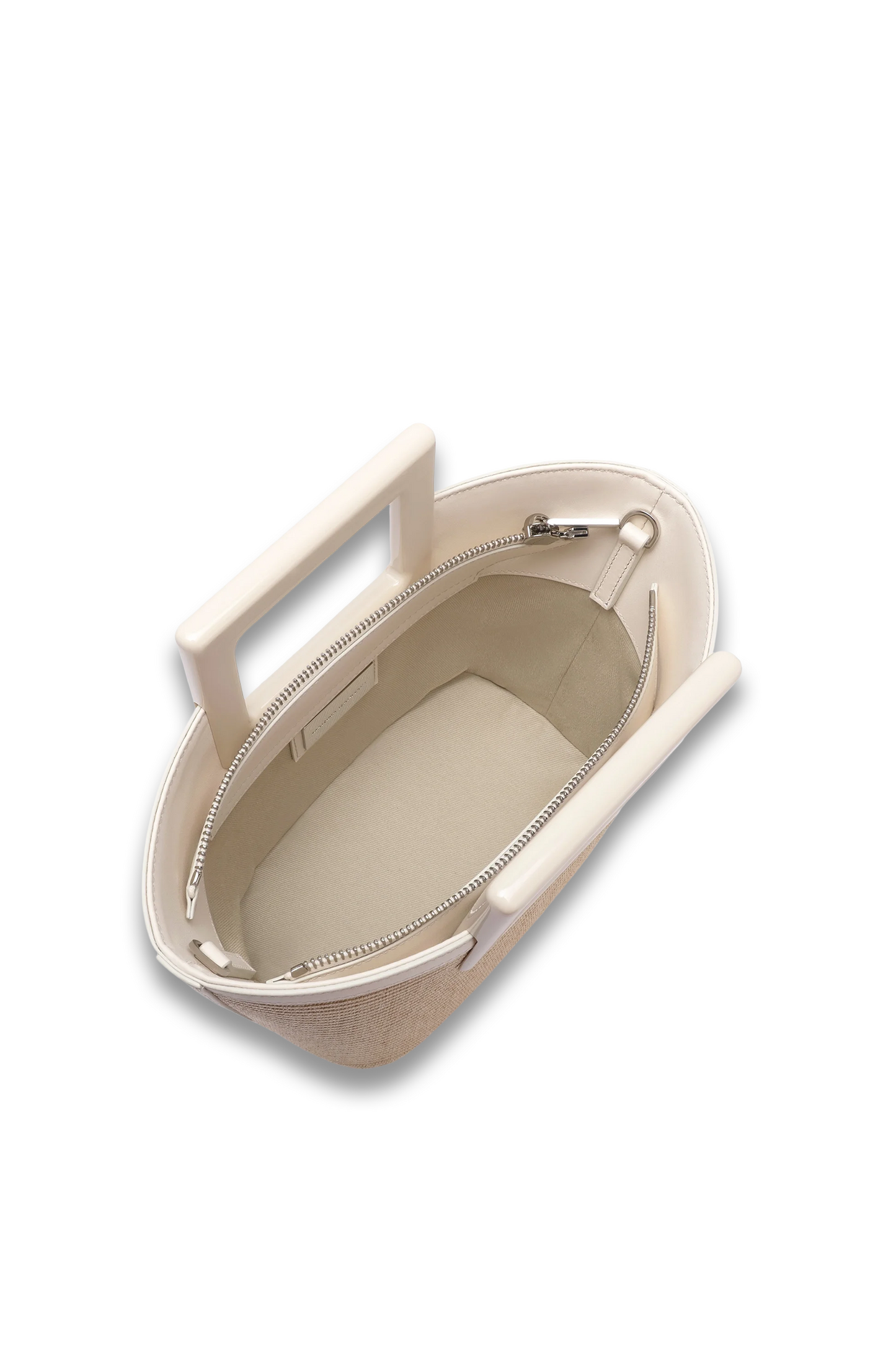 Micro Riviera in Raffia and Cream Leather