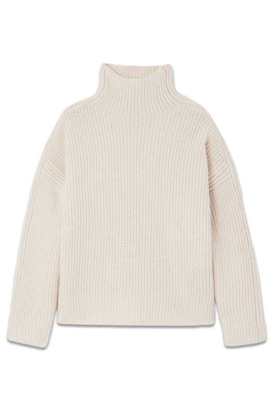 Connie Ribbed Wool Turtleneck Sweater
