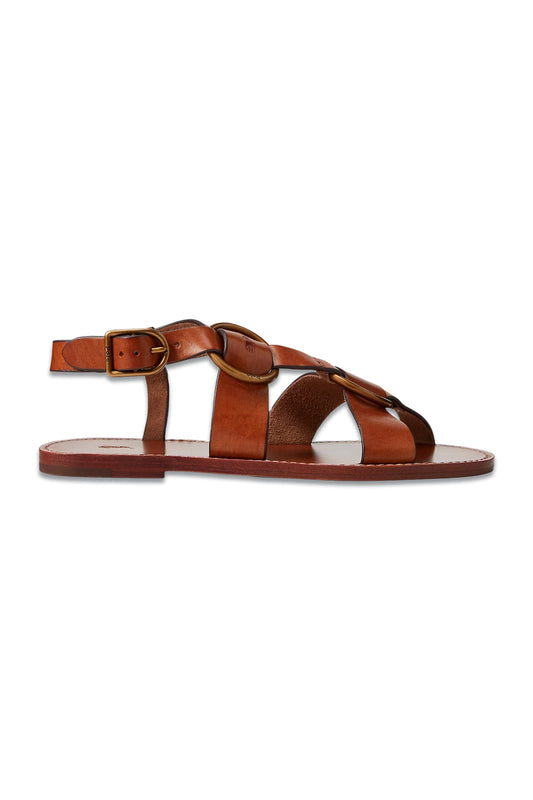 Double O-Ring Leather Sandal