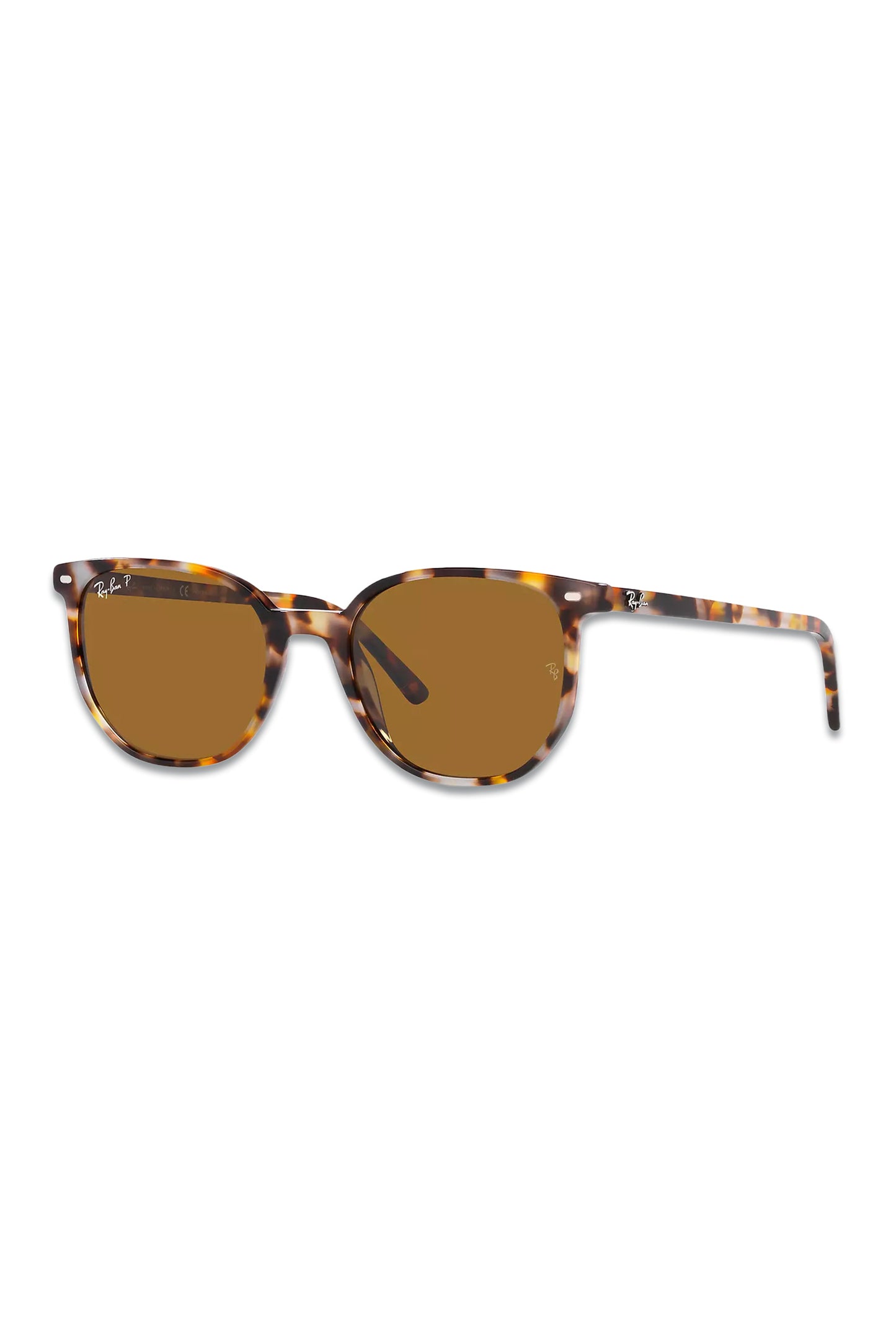 Ray-Ban RB2197 Unisex Polarised Elliot Sunglasses, Havana Brown